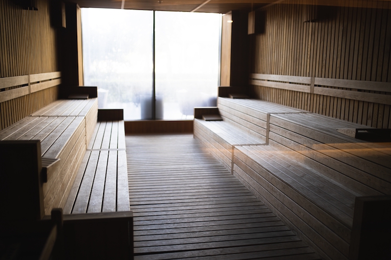 vidro para sauna